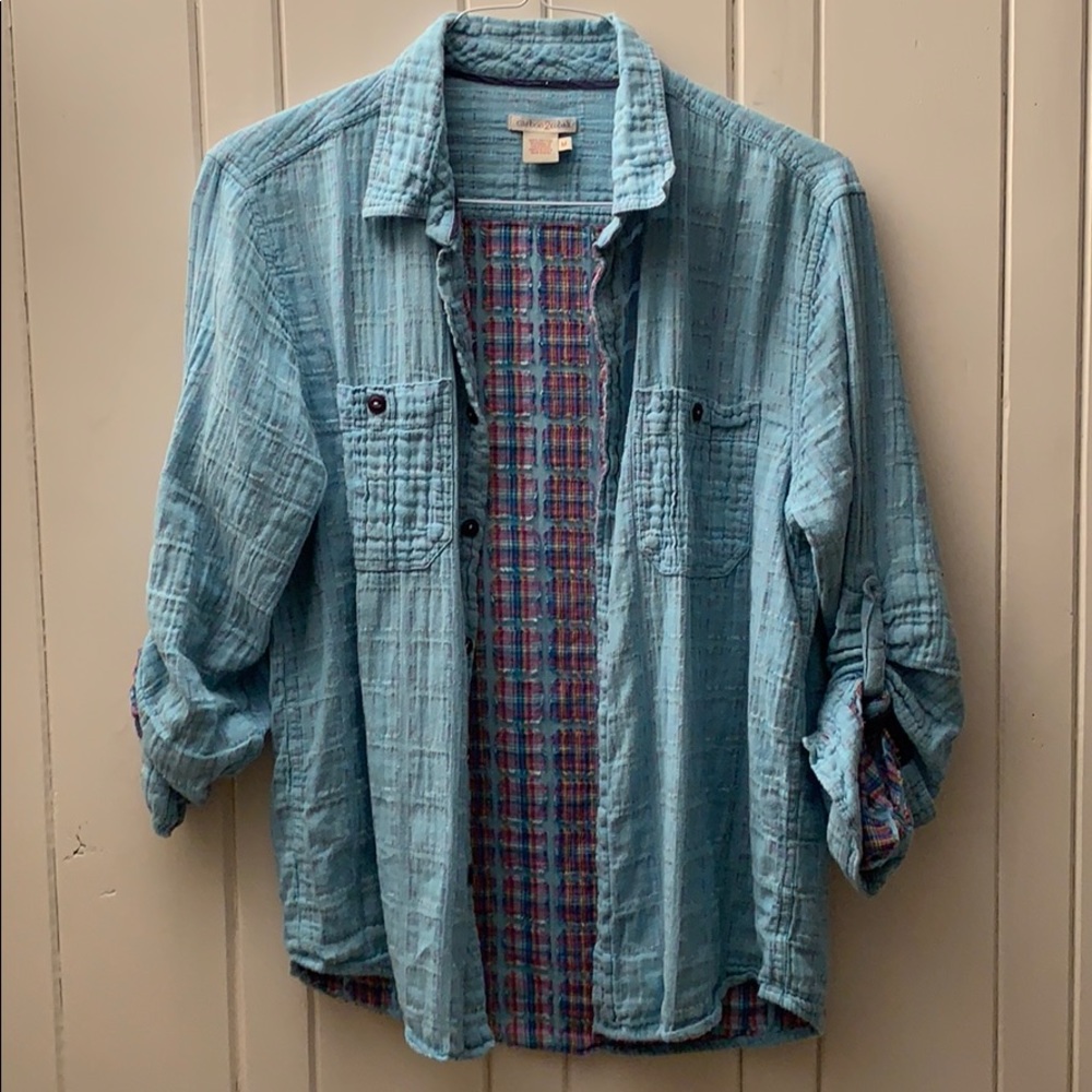 The SOFTEST Blue Button-Up